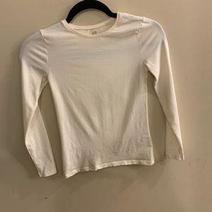 Basic White Long Sleeves Shirt Kids
